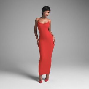 SKIMS Fits Everybody Lace Lounge Slip Dress – Cayenne – Sizes M & 4X